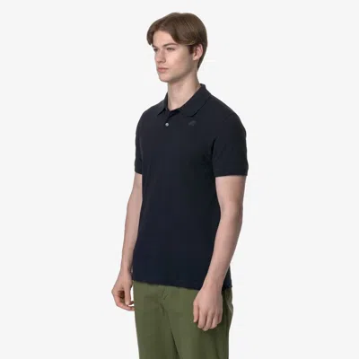 K-way Amedee Pique Polo Shirt In Black