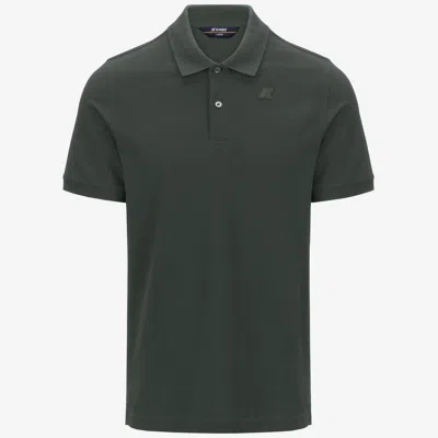 K-way Short-sleeved Polo Shirt In Black