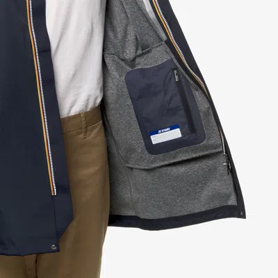 K-way Benny Warm Ottoman Jacket In Blue