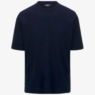 K-way Neckline Crew Short Sleeves In Blue