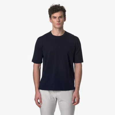 K-way Neckline Crew Short Sleeves In Blue