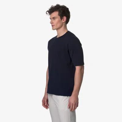 K-way Neckline Crew Short Sleeves In Blue