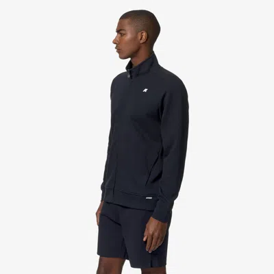 K-way Short High Neck Ribbed Cuffs Jacket In Black