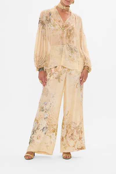 Camilla Frill Collared Blouse Adorned In Antiquity