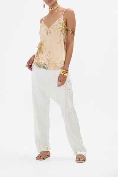 Camilla V-neck Bias Cami Adorned In Antiquity