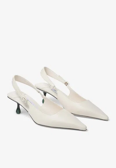 Jimmy Choo Amel Pointed Toe Slingback Pump In Latte