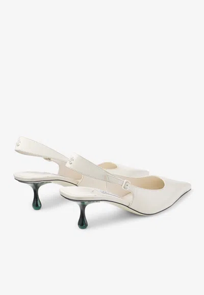 Jimmy Choo Amel Pointed Toe Slingback Pump In Latte