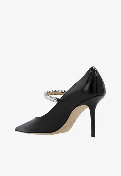 Jimmy Choo Bing 85 Crystal-embellished Pumps In Patent Leather In Multi
