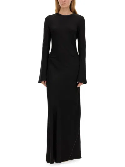 Shop Rotate Birger Christensen Dress In Satin In Black