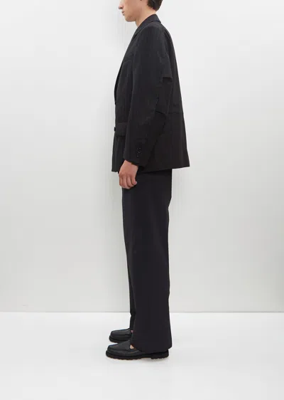 Sacai Chalk Stripe X Rip Stop Jacket In Black