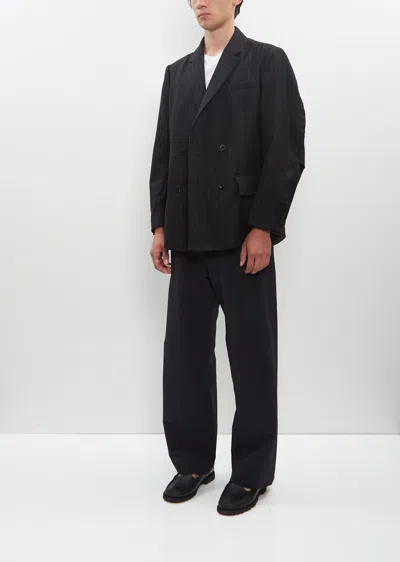 Sacai Chalk Stripe X Rip Stop Jacket In Black