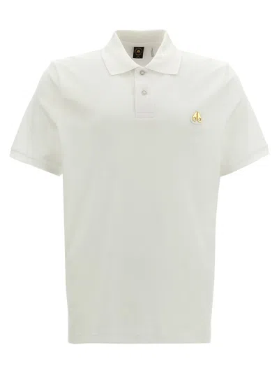 Moose Knuckles "everett Gold" Polo Shirt In White