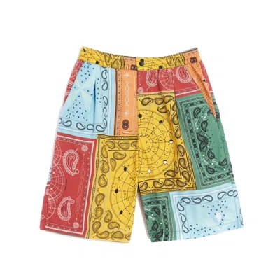 Marcelo Burlon County Of Milan All Over Bandana Shorts In Yellow
