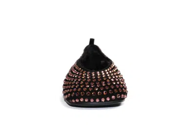 La Rose Crystal Embellished Ballet Flats In Pink