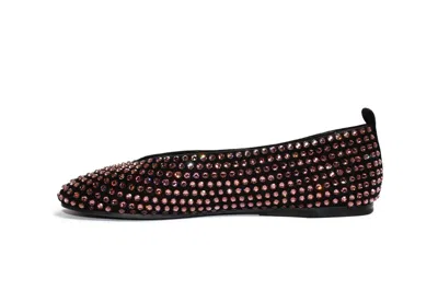 La Rose Crystal Embellished Ballet Flats In Pink
