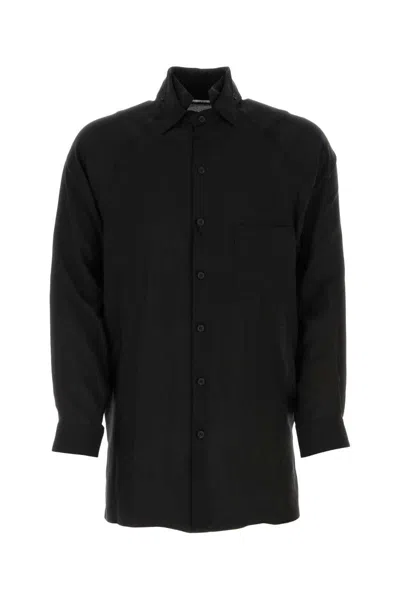 Shop Yohji Yamamoto Shirts In Black