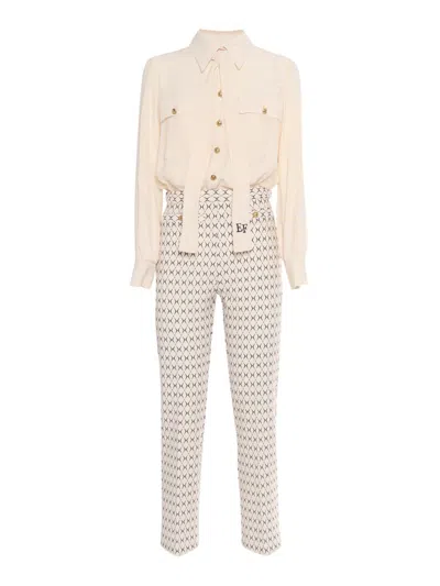 Elisabetta Franchi Jumpsuit In White