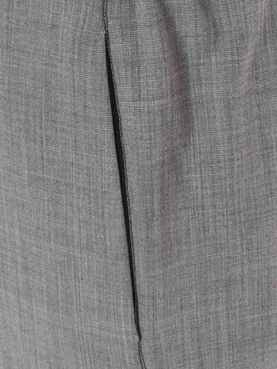 Fabiana Filippi Bistretch Wool Jogging Trousers With Filo Diamante In Gray