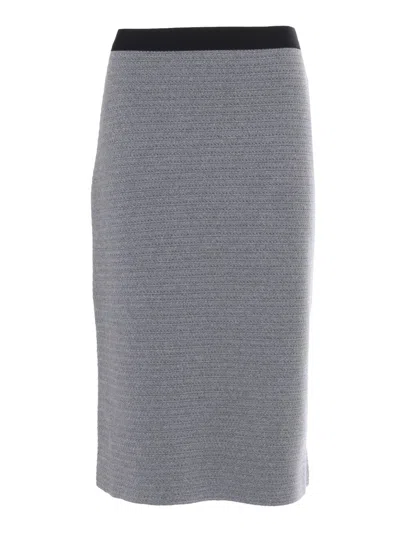 Shop Fabiana Filippi Skirt In Gray