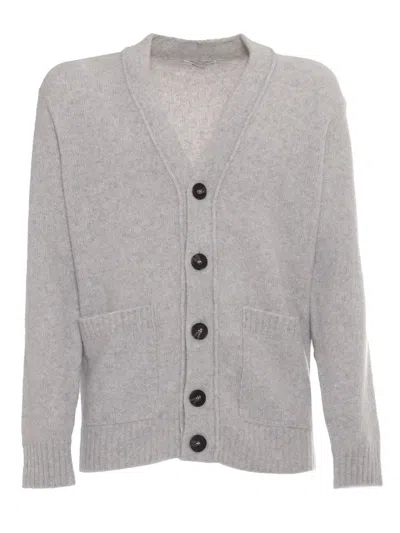 Kangra Cashmere Cardigan With Pockets In White