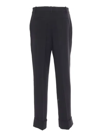 P.a.r.o.s.h Blitz Linen Trousers In Black