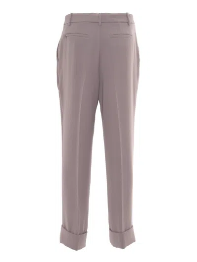 P.a.r.o.s.h Brown Wool Trousers In Gray