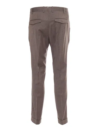 Pt01 Belt Loop Casual Pants In Brown
