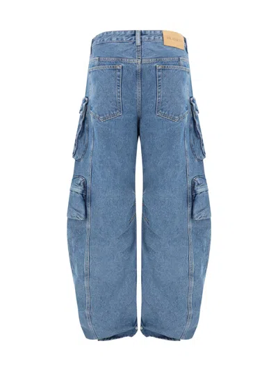 Shop Attico The  Pants In Light Blue Denim