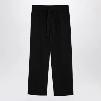 Shop Tekla Pyjama Trousers In Black