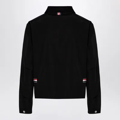 Shop Thom Browne Jacket With Tricolour Detail In Black