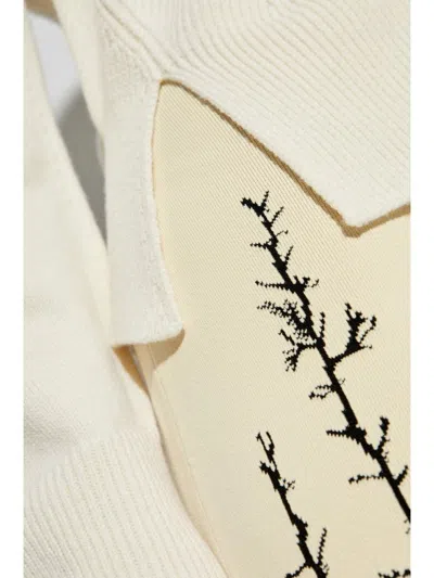Alexander Mcqueen Chevron Corset Pullover Clothing In White