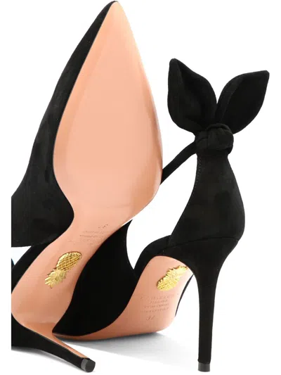 Shop Aquazzura "bow Tie 85" Pumps In Black