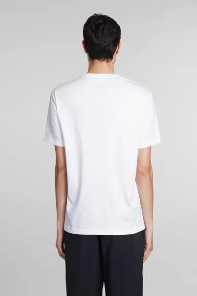 Giorgio Armani Men Stretch Viscose Jersey Crew Neck T-shirt In White