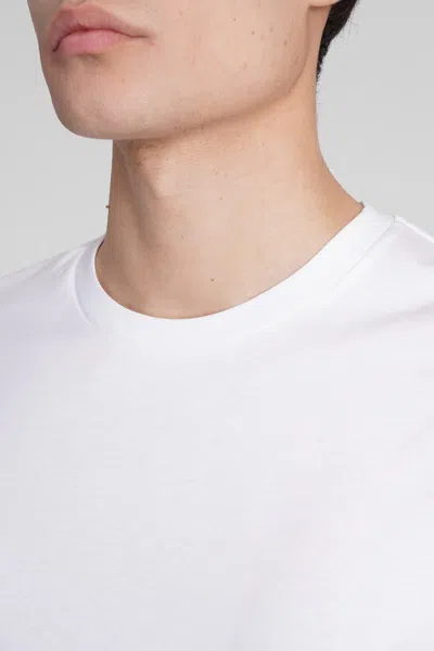 Giorgio Armani Men Stretch Viscose Jersey Crew Neck T-shirt In White