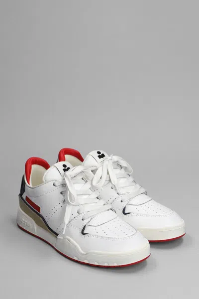Isabel Marant Leather Lace-up Sneakers In White