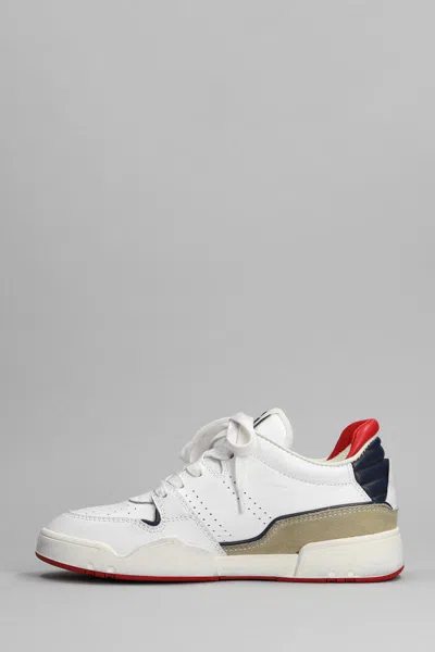Isabel Marant Leather Lace-up Sneakers In White