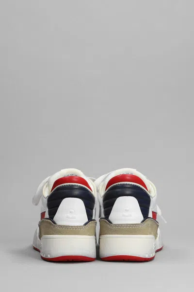 Isabel Marant Leather Lace-up Sneakers In White