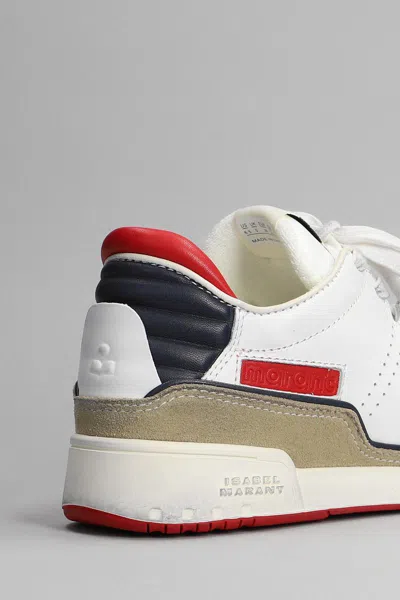 Isabel Marant Leather Lace-up Sneakers In White