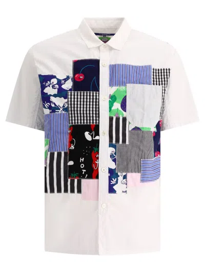 Shop Junya Watanabe " X Lousy Livin" Patchwork Shirt In Blue