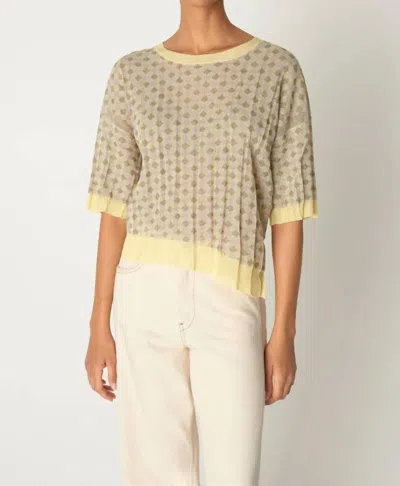 Cotélac Victorine Sweater In Yellow Jacquard In Multi