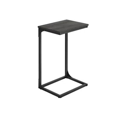 Breebe C-shaped End Table Misty Gray And Black