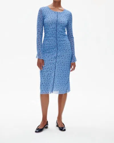 Baum Und Pferdgarten Janis Dress In Blue Mini Rose In Multi