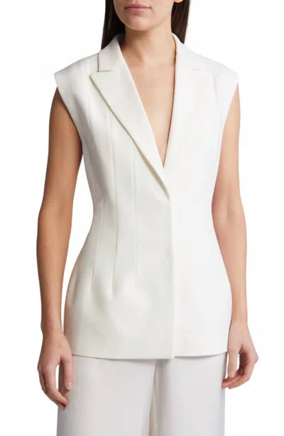 Sophie Rue Theo Vest Blazer In Off White In White