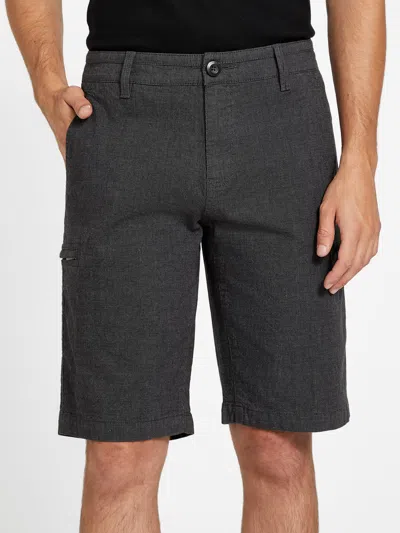 Guess Factory Karl Textured Cargo Shorts In Black