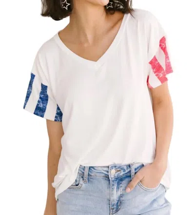 1clique Co. Red & Blue Favorite Tee In White In White
