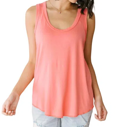 143 Story Tank Heavens Top In Coral In Pink