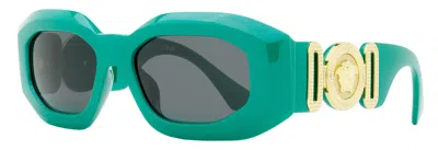 Versace Unisex Geometric Sunglasses Ve4425u 536487 Green 54mm In Multi