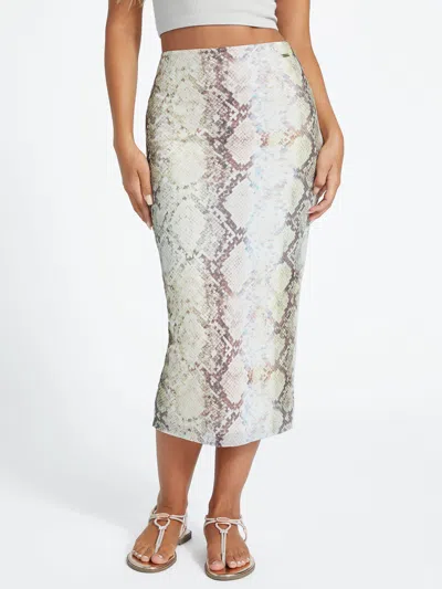 Guess Factory Eco Maddie Mesh Skirt In White