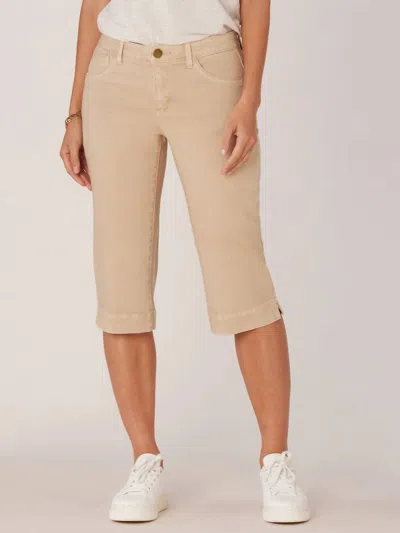 Democracy Womens Frey Hem Skimmer Pants In Tan In Multi