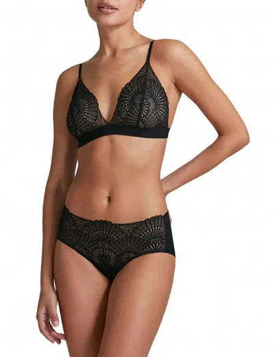 Commando Butter & Lace Bralette In Black In Black